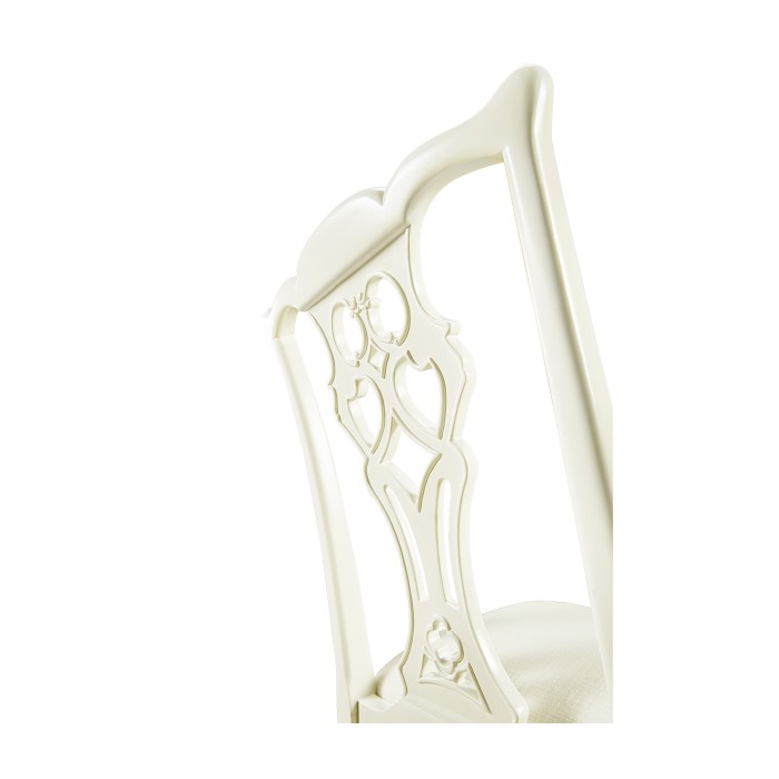 Spark Chippendale White Side Chair