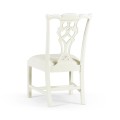 Spark Chippendale White Side Chair