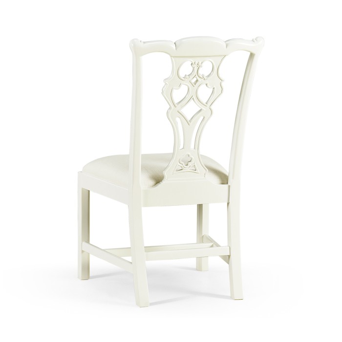 Spark Chippendale White Side Chair