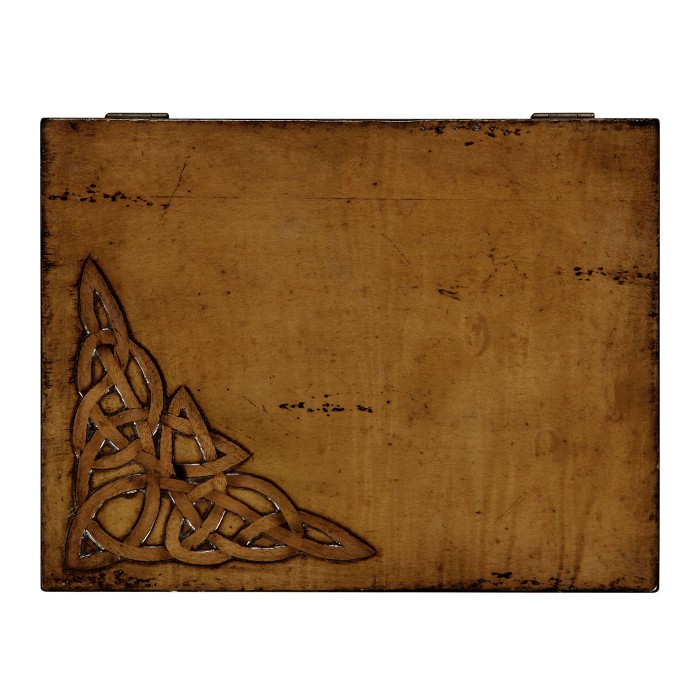 Raised Celtic Veneer Rectangular Box
