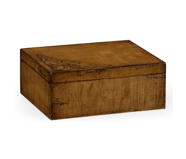 Raised Celtic Veneer Rectangular Box