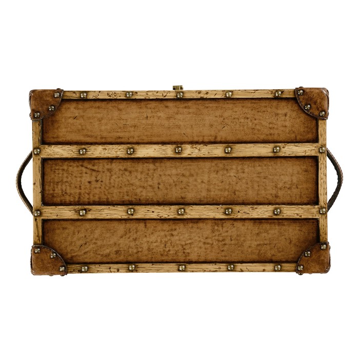 Walnut & Leather Steamer Trunk