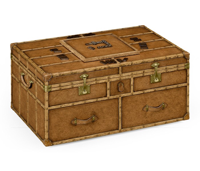 Travel Trunk Style Coffee Games Table