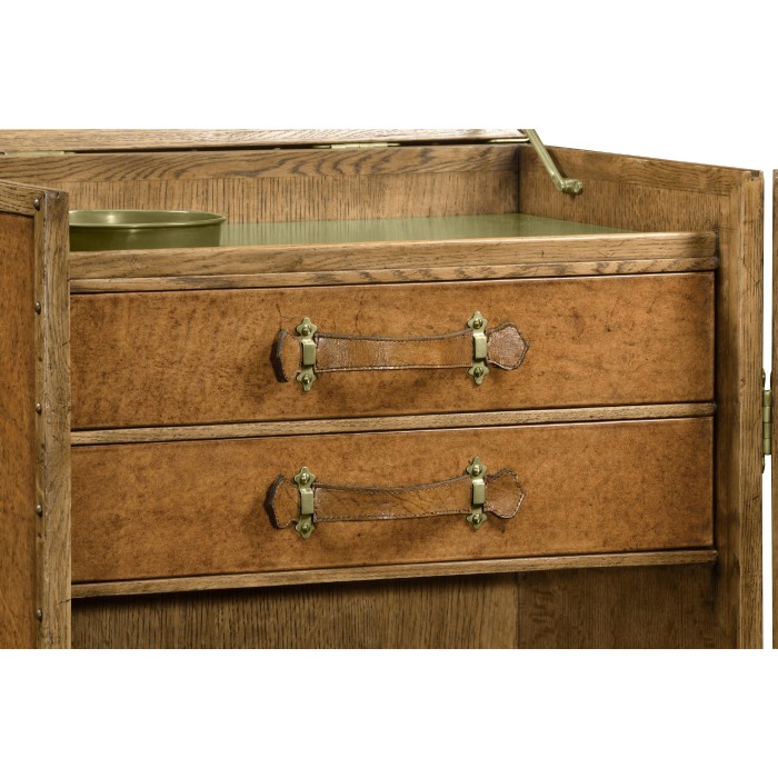 Travel Trunk Style Wine and Cocktail Cabinet