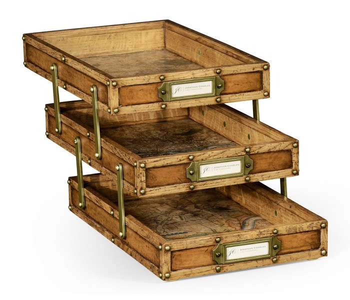 Travel Trunk Style Letter Tray