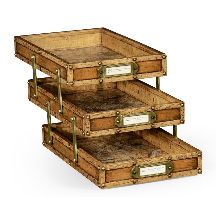 Travel Trunk Style Letter Tray