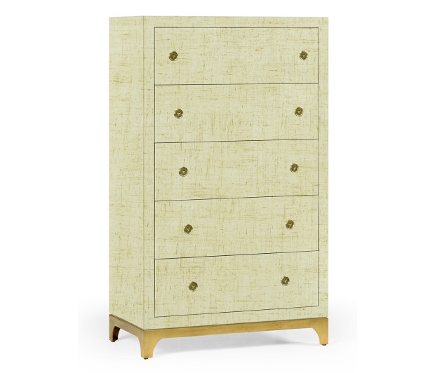 Tall chest with blazer buttons (Camomile/Gold)