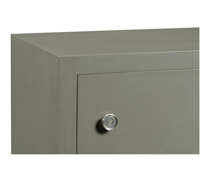 Tall chest with blazer buttons (Slate/Silver)