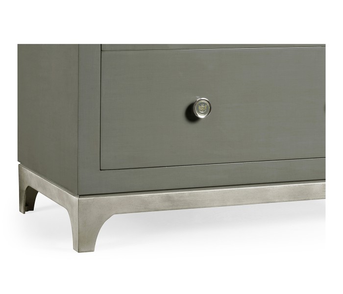 Tall chest with blazer buttons (Slate/Silver)