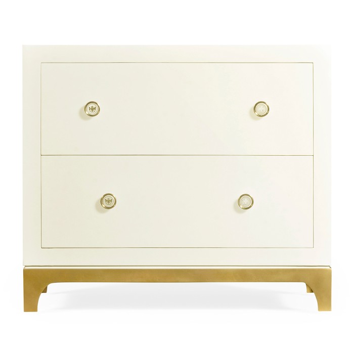 Blanc & Gold Low Chest