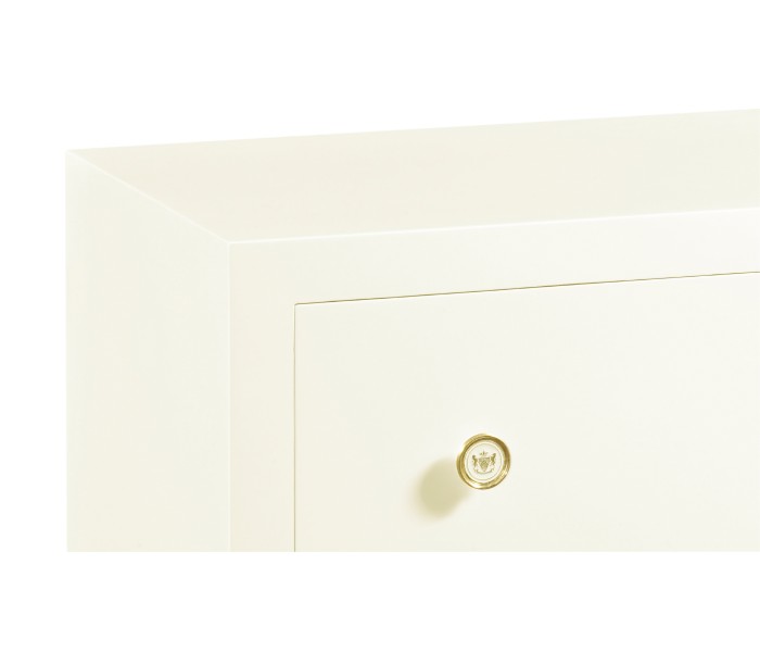 Blanc & Gold Low Chest