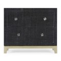 Charcoal & Silver Low Chest