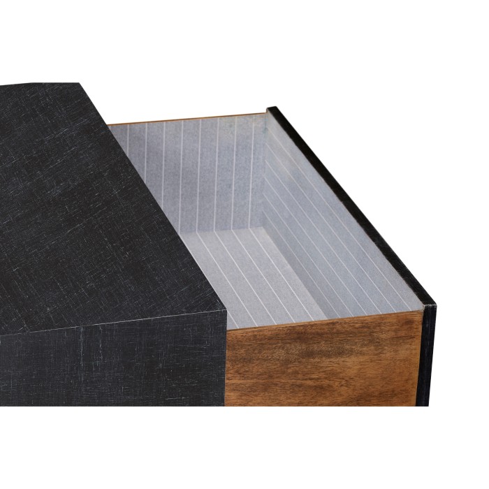 Charcoal & Silver Low Chest