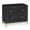 Charcoal & Silver Low Chest