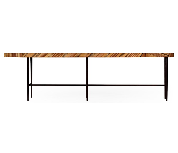 Inlaid Stripe “Necktie” Bench Or Coffee Table