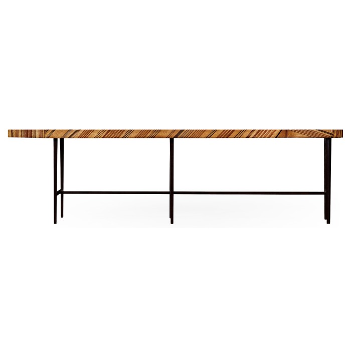 Inlaid Stripe “Necktie” Bench Or Coffee Table