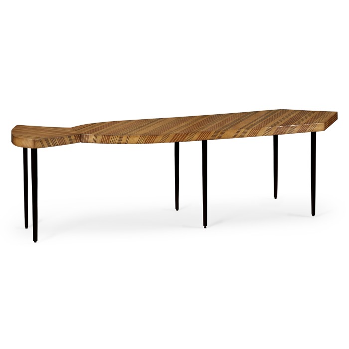 Inlaid Stripe “Necktie” Bench Or Coffee Table
