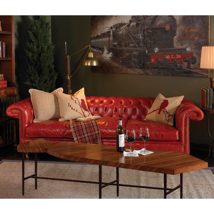 Inlaid Stripe “Necktie” Bench Or Coffee Table