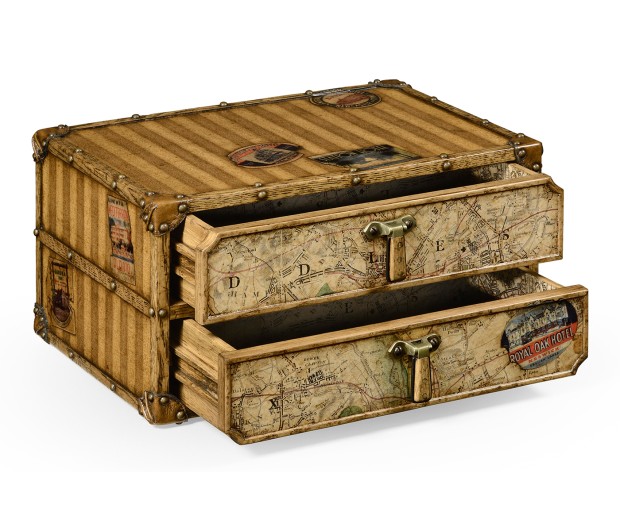 Travel Trunk Style Desktop Chest