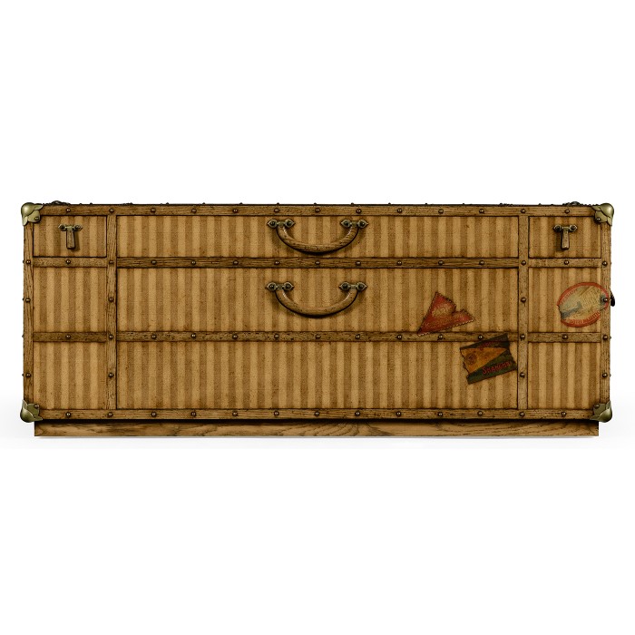 Travel Trunk Style Coffee Table with Storage