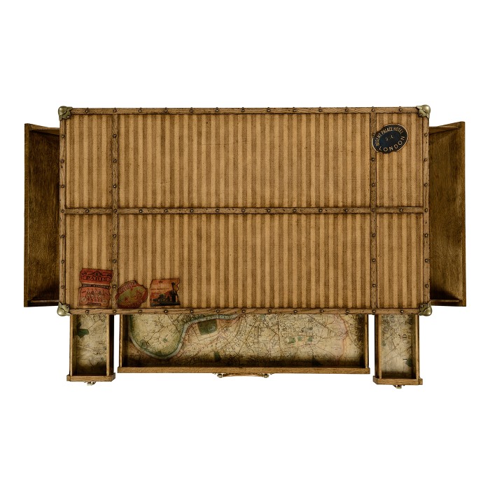 Travel Trunk Style Coffee Table with Storage