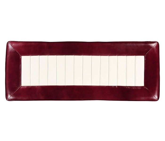 50's Americana Leather Bench
