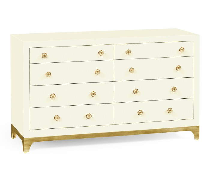 Blanc & Gold Double Low Chest 
