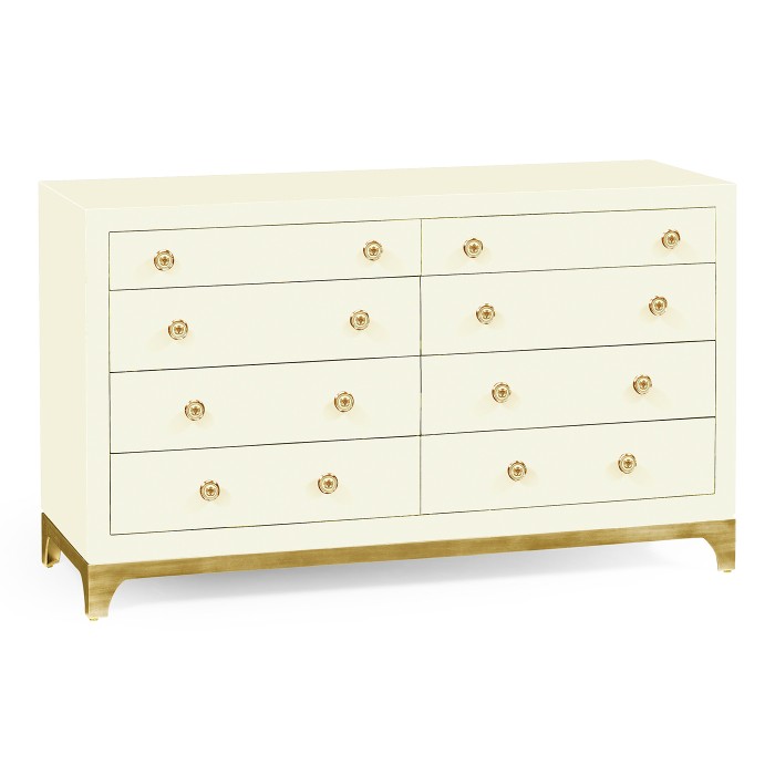 Blanc & Gold Double Low Chest 
