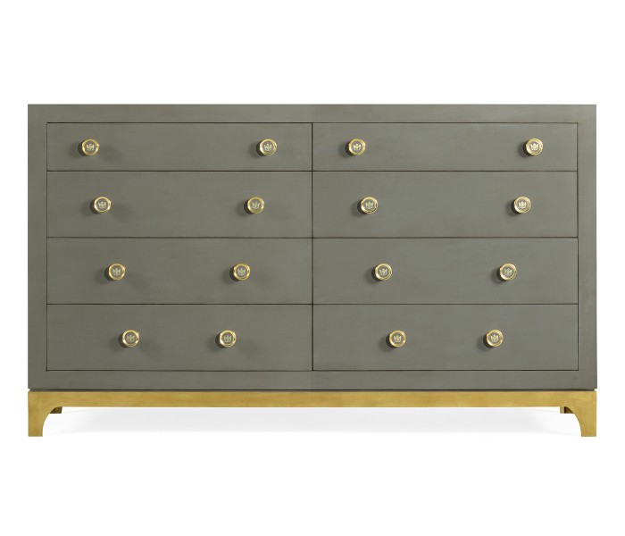 Slate & Gold Double Low Chest 
