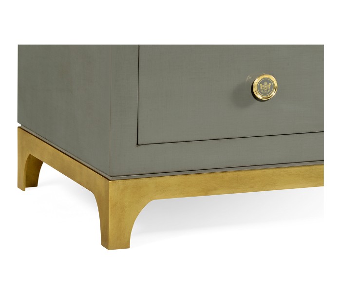 Slate & Gold Double Low Chest 