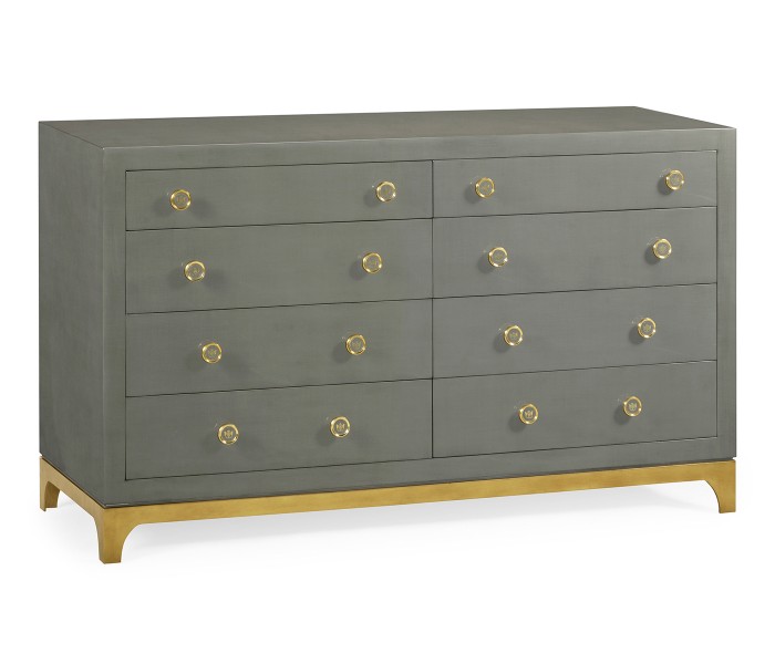 Slate & Gold Double Low Chest 