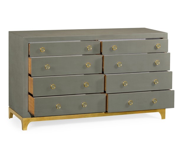 Slate & Gold Double Low Chest 