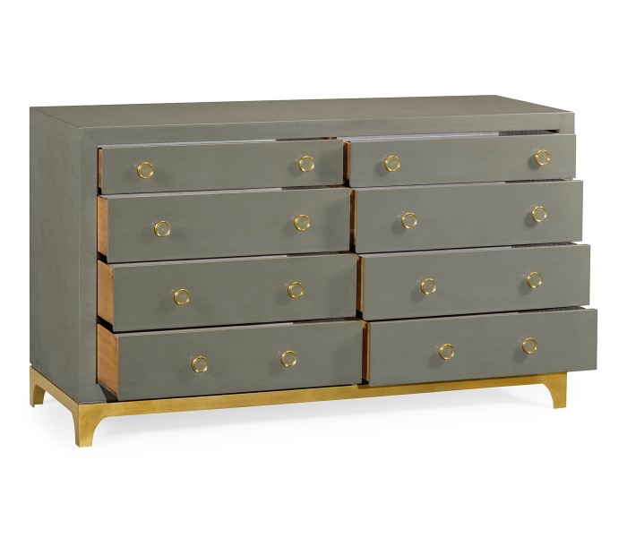 Slate & Gold Double Low Chest 