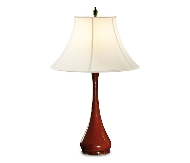 Red Lacquered Table Lamp