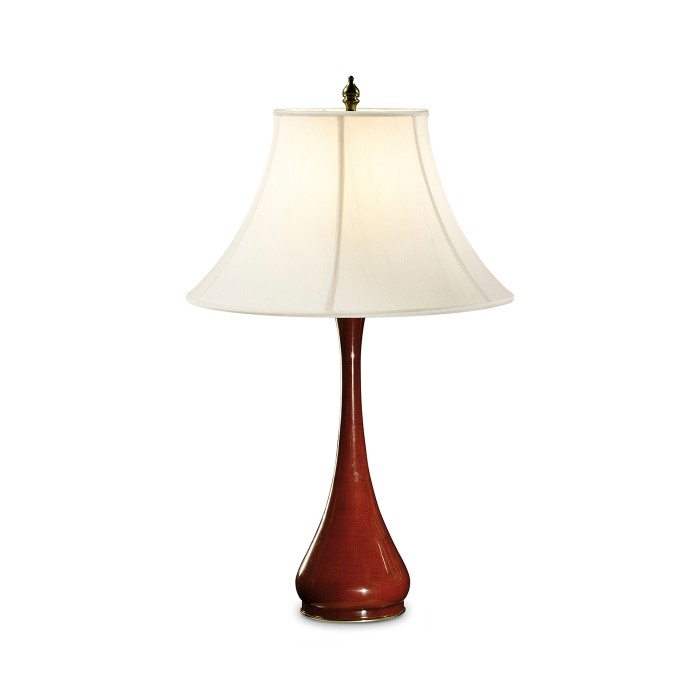Red Lacquered Table Lamp