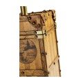 Striped Travel Trunk Style Table Lamp