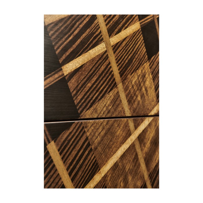 Hand Inlaid Tartan Low Chest