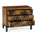 Hand Inlaid Tartan Low Chest