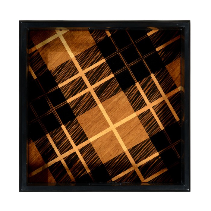 Hand Inlaid Tartan Butler's Tables