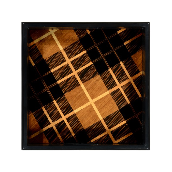 Hand Inlaid Tartan Butler's Tables