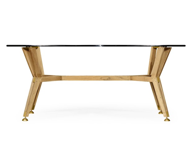 Midcentury Style Rectangular Oak Coffee Table