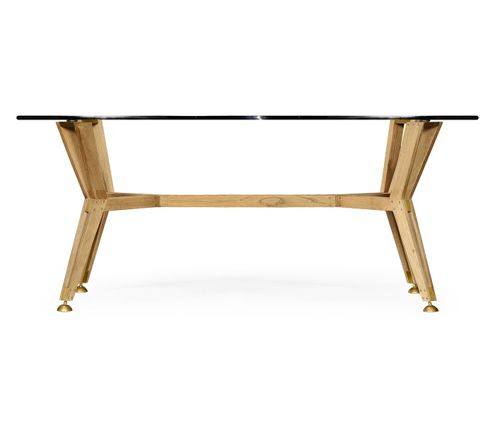Midcentury Style Rectangular Oak Coffee Table