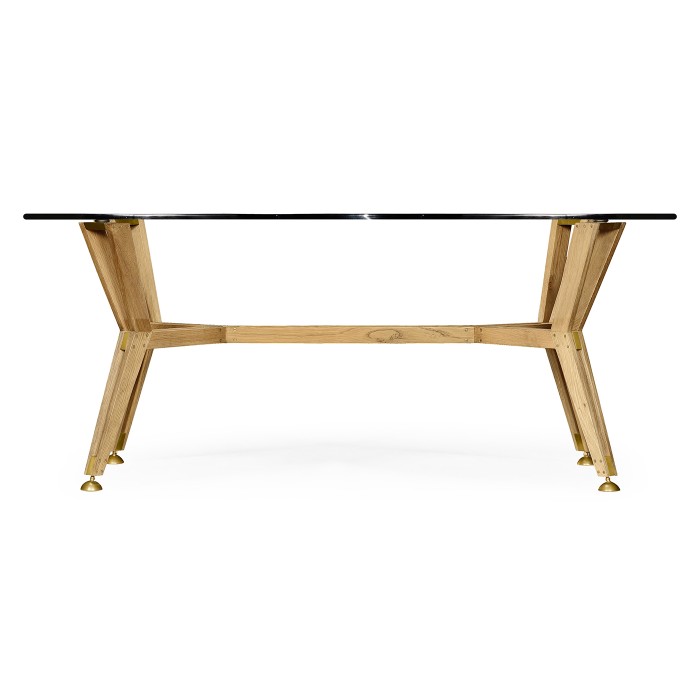 Midcentury Style Rectangular Oak Coffee Table