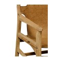 Casual Mid-cent Slung Leather Arm Chair