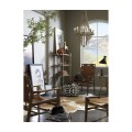 Midcentury Style Slung Leather & Light Oak Stool or Footstool