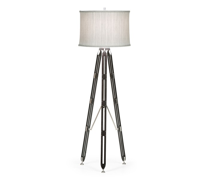 Black Mocha Oak Architectural Floor Lamp 64