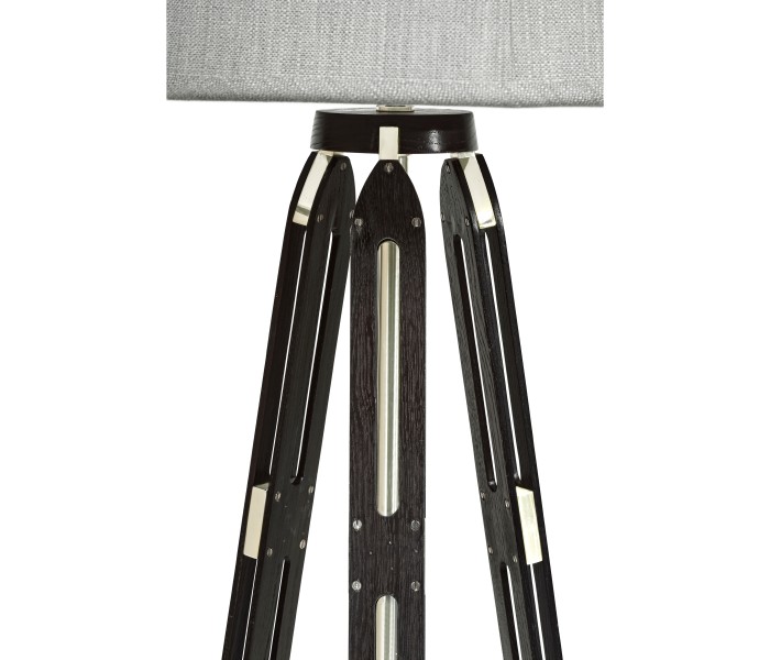 Black Mocha Oak Architectural Floor Lamp 64