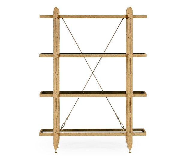 Four-Tier Oak Architectural Étagère