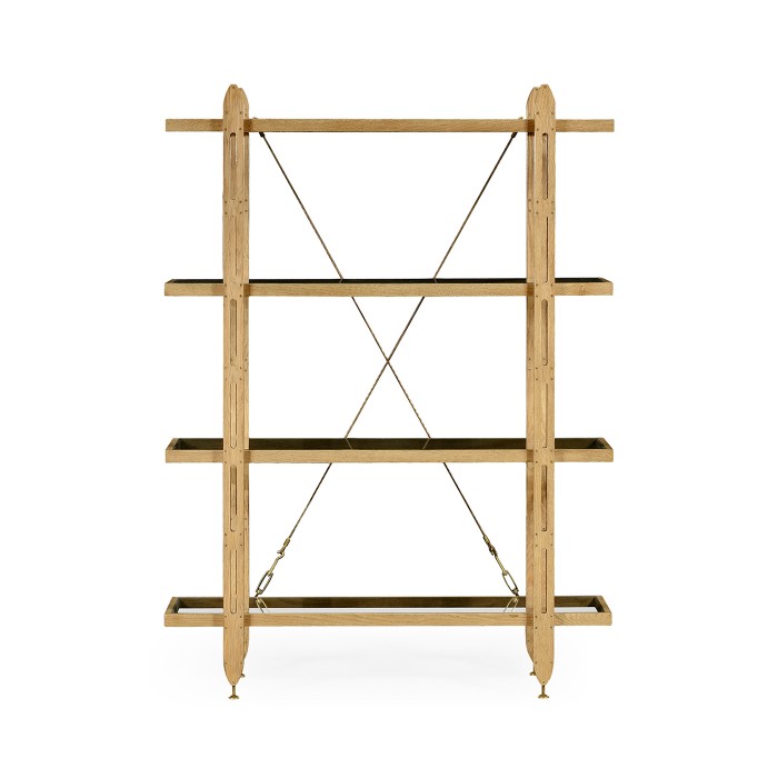 Four-Tier Oak Architectural Étagère