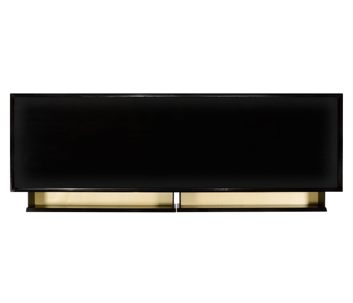 Classic Ebony & Ivory Herringbone Console Table